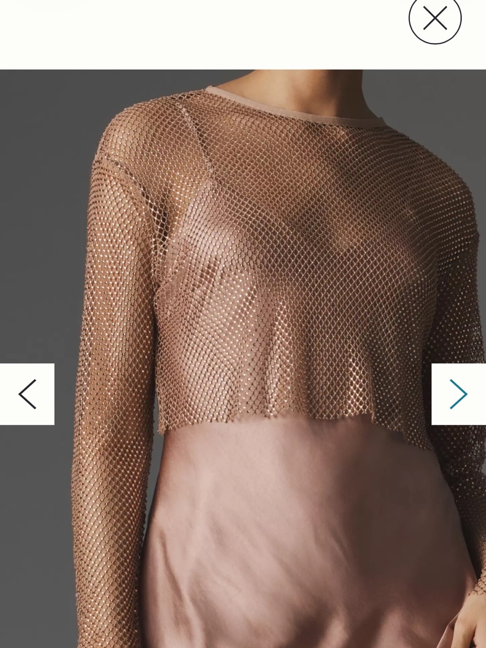 DOLAN Left Coast Mesh Slip Twofer Midi Dress in Dusty Rose